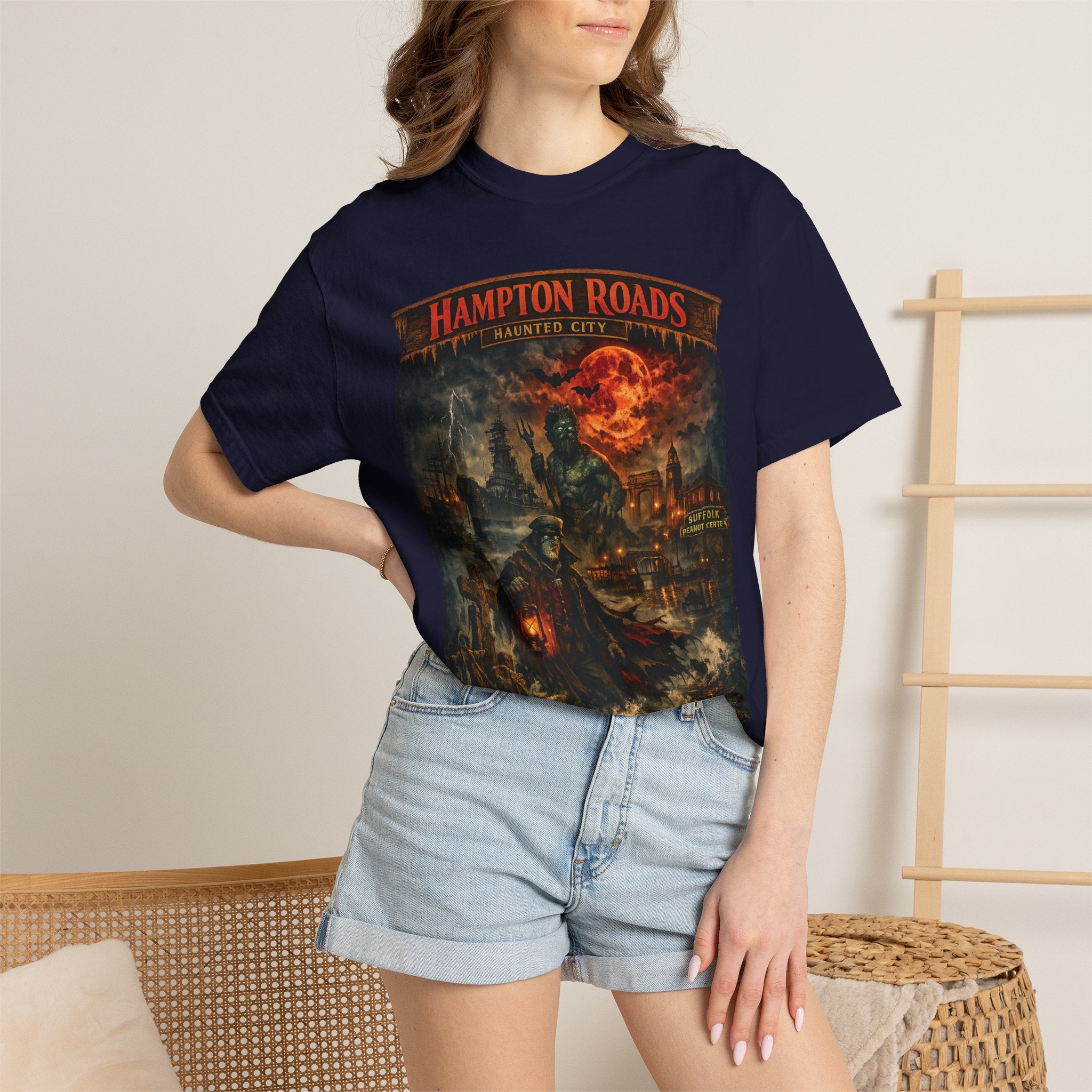 Hampton Roads Haunted City T-Shirt — Spooky Gothic Halloween Tee