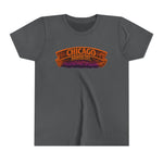 Chicago Haunted City Youth Tee — Halloween Pumpkin Skyline Shirt