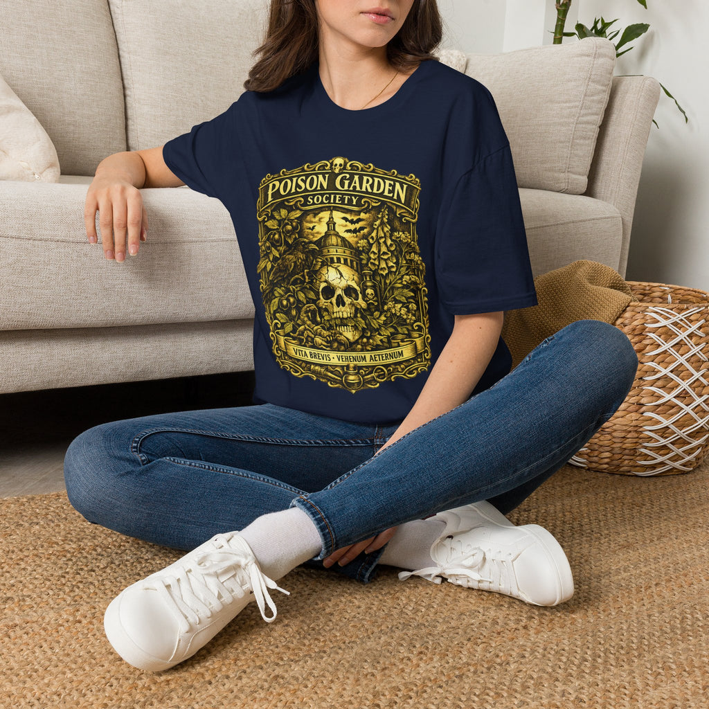 Poison Garden Society T-Shirt — Gothic Skull Botanical Tee