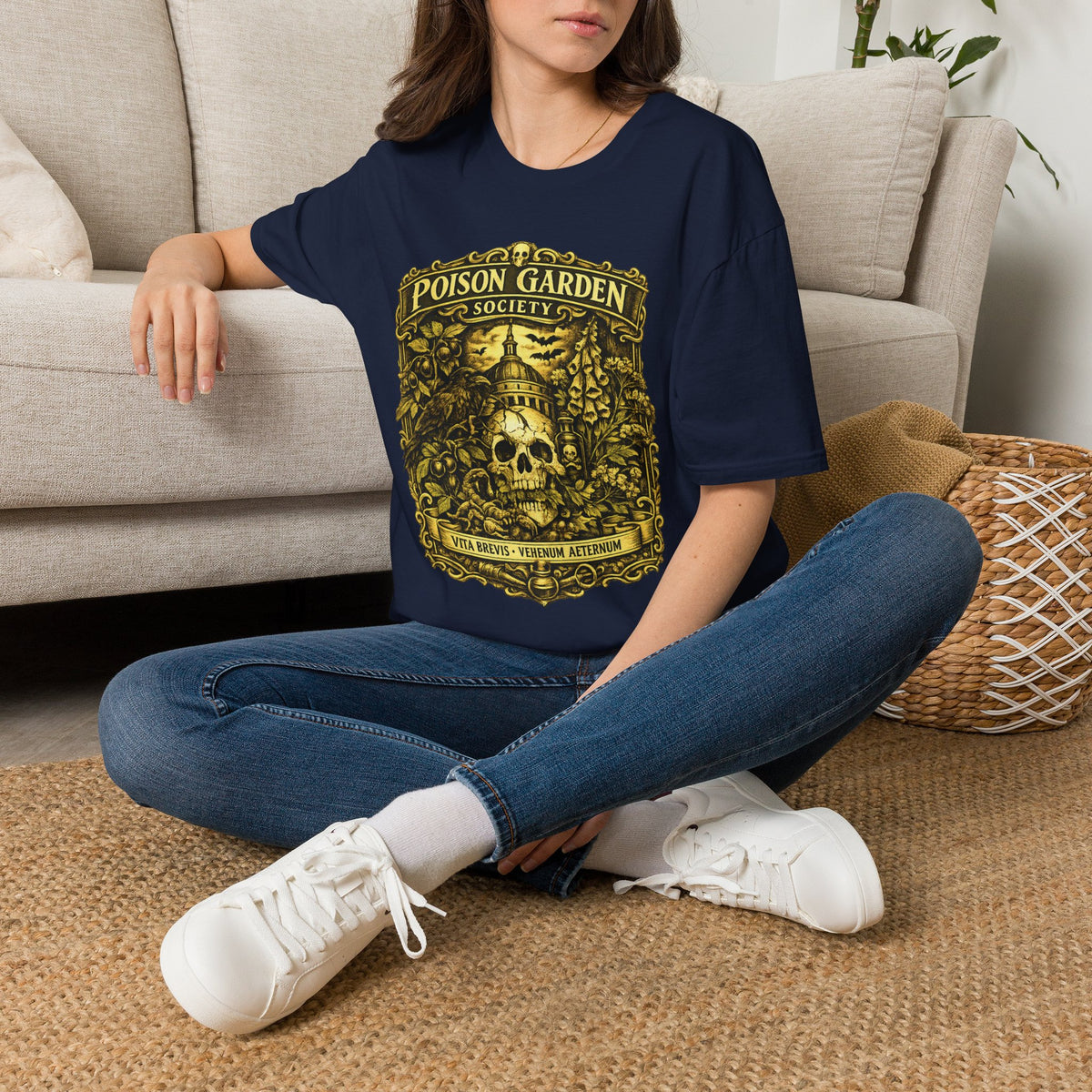Poison Garden Society T-Shirt — Gothic Skull Botanical Tee
