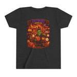 Detroit Haunted City Youth Tee — Halloween Monster Pumpkin Graphic
