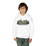Los Angeles Haunted City Youth Hoodie — Spooky Cityscape Pullover