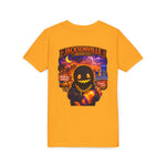 Jacksonville Haunted City Youth Tee — Halloween Smiling Mask Character