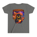 Jacksonville Haunted City Youth Tee — Halloween Smiling Mask Character