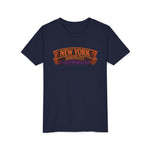 New York Haunted City Youth Tee — Halloween Pumpkin Jack-O'-Lantern Shirt