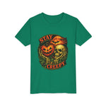 Stay Creepy Youth Tee — Halloween Pumpkin & Skull Kids T-Shirt