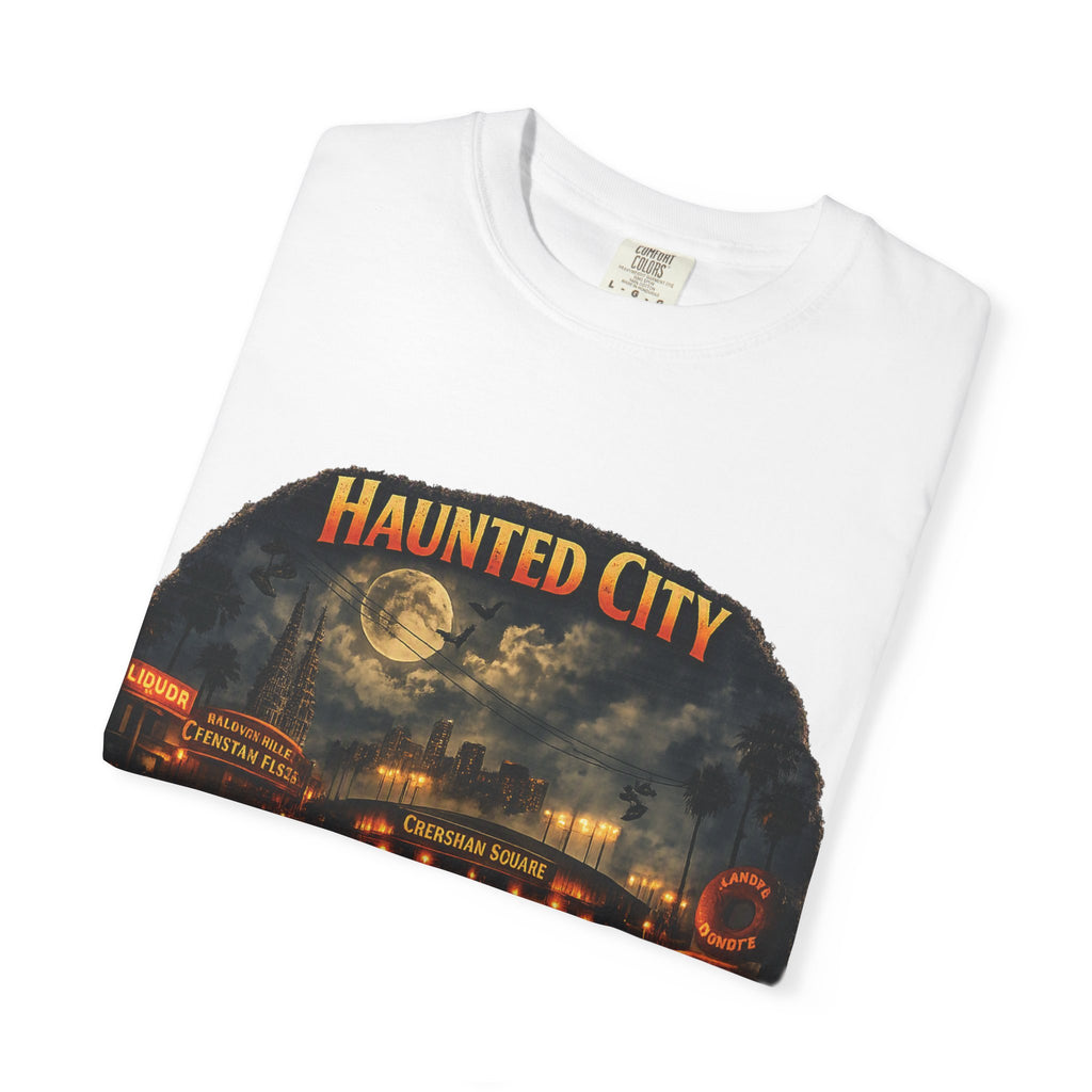 Haunted City Crenshaw T-Shirt — Vintage Halloween Carnival Graphic Tee