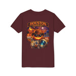Youth Tee - Houston Haunted City Pumpkin Astronaut Halloween Shirt