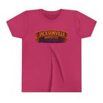 Jacksonville Haunted City Youth Tee — Halloween Smiling Mask Character