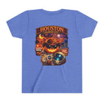 Youth Tee - Houston Haunted City Pumpkin Astronaut Halloween Shirt