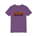 New York Haunted City Youth Tee — Halloween Pumpkin Jack-O'-Lantern Shirt