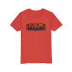 Youth Tee - Houston Haunted City Pumpkin Astronaut Halloween Shirt