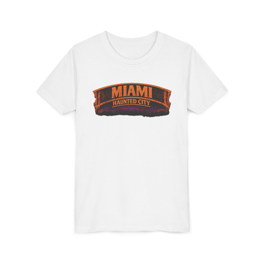 Miami Haunted City Youth Tee – Pumpkin Jack-O'-Lantern Halloween Shirt