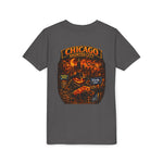 Chicago Haunted City Youth Tee — Halloween Pumpkin Skyline Shirt