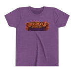 Jacksonville Haunted City Youth Tee — Halloween Smiling Mask Character