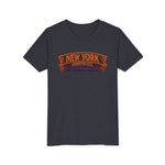 New York Haunted City Youth Tee — Halloween Pumpkin Jack-O'-Lantern Shirt