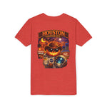 Youth Tee - Houston Haunted City Pumpkin Astronaut Halloween Shirt