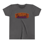 Chicago Haunted City Youth Tee — Halloween Pumpkin Skyline Shirt