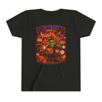 Detroit Haunted City Youth Tee — Halloween Monster Pumpkin Graphic