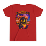 Jacksonville Haunted City Youth Tee — Halloween Smiling Mask Character