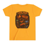 Chicago Haunted City Youth Tee — Halloween Pumpkin Skyline Shirt