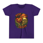 Stay Creepy Youth Tee — Halloween Pumpkin & Skull Kids T-Shirt
