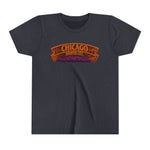 Chicago Haunted City Youth Tee — Halloween Pumpkin Skyline Shirt