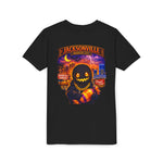 Jacksonville Haunted City Youth Tee — Halloween Smiling Mask Character
