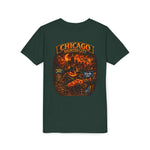 Chicago Haunted City Youth Tee — Halloween Pumpkin Skyline Shirt