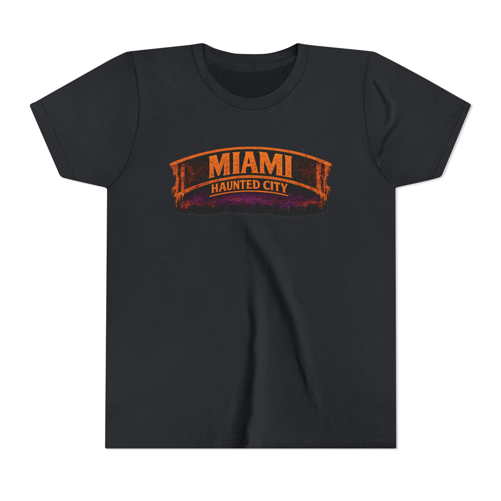 Miami Haunted City Youth Tee – Pumpkin Jack-O'-Lantern Halloween Shirt