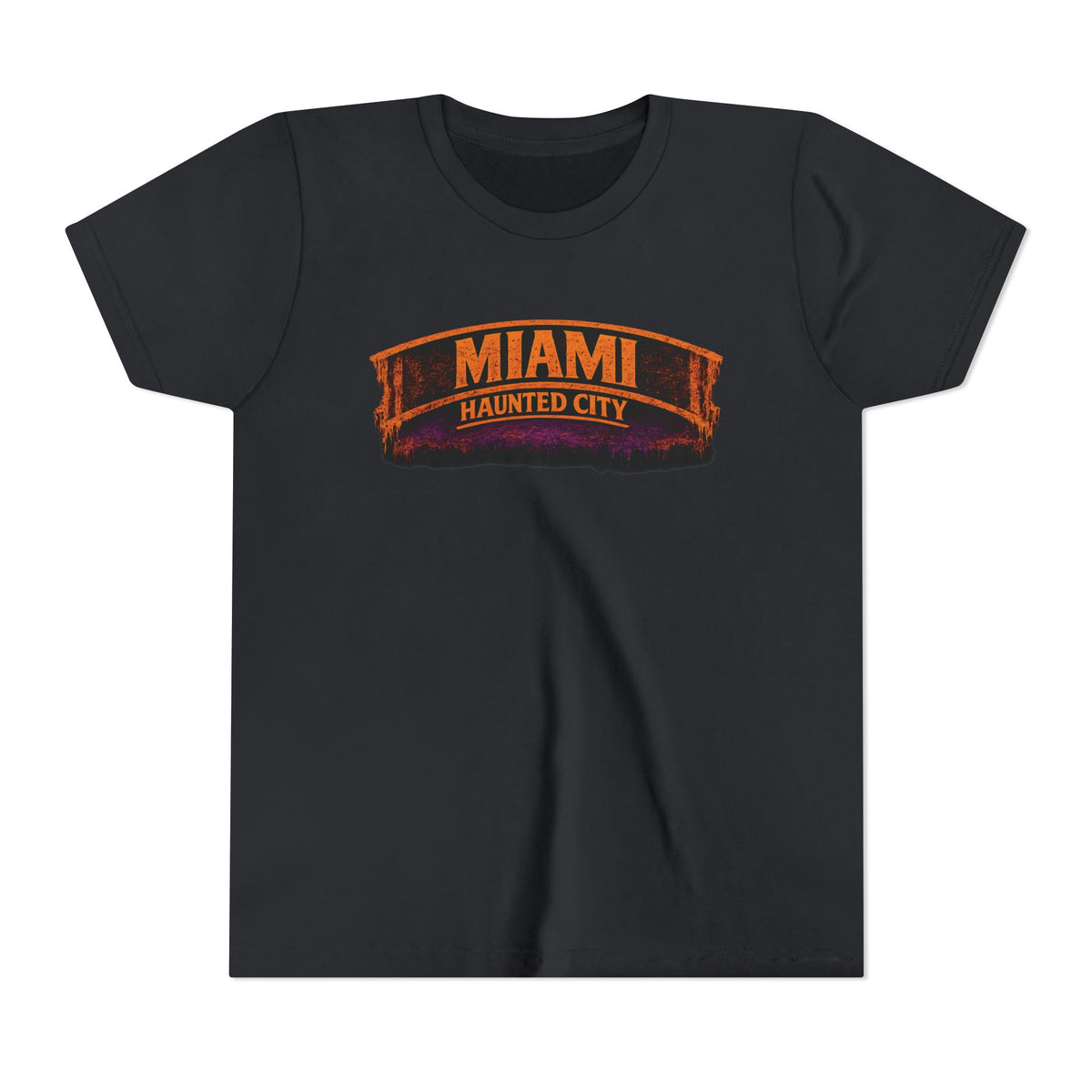 Miami Haunted City Youth Tee – Pumpkin Jack-O'-Lantern Halloween Shirt