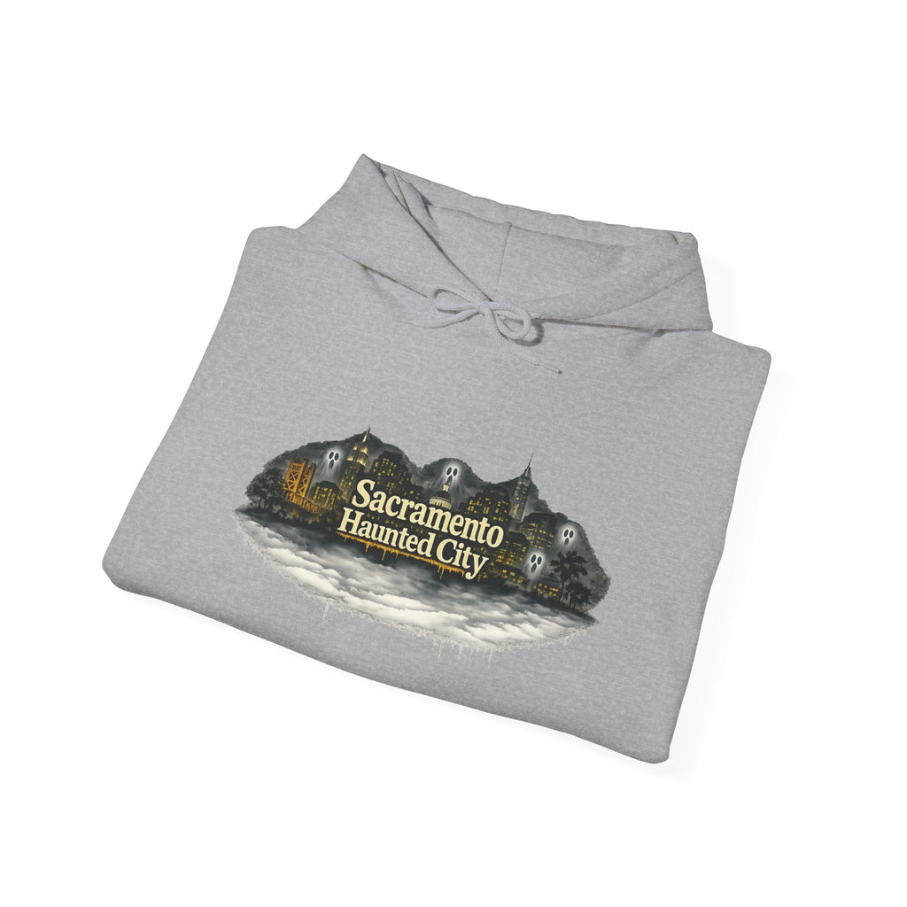 Sacramento Haunted City Hoodie — Spooky Vintage Ghost Town Graphic