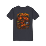 Chicago Haunted City Youth Tee — Halloween Pumpkin Skyline Shirt