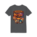 Youth Tee - Houston Haunted City Pumpkin Astronaut Halloween Shirt