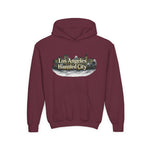 Los Angeles Haunted City Youth Hoodie — Spooky Cityscape Pullover