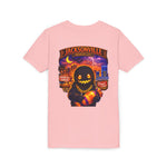 Jacksonville Haunted City Youth Tee — Halloween Smiling Mask Character