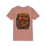 Chicago Haunted City Youth Tee — Halloween Pumpkin Skyline Shirt