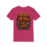 Chicago Haunted City Youth Tee — Halloween Pumpkin Skyline Shirt