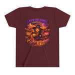 Youth Tee - New Orleans Haunted City Witch Design