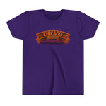 Chicago Haunted City Youth Tee — Halloween Pumpkin Skyline Shirt