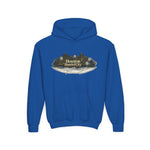Houston Haunted City Youth Hoodie — Spooky Ghosts Graphic Pullover