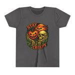 Stay Creepy Youth Tee — Halloween Pumpkin & Skull Kids T-Shirt