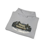 Miami Haunted City Hoodie — Vintage Haunted House Graphic Pullover