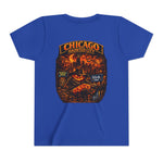 Chicago Haunted City Youth Tee — Halloween Pumpkin Skyline Shirt