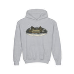 Houston Haunted City Youth Hoodie — Spooky Ghosts Graphic Pullover