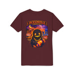 Jacksonville Haunted City Youth Tee — Halloween Smiling Mask Character