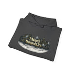 Miami Haunted City Hoodie — Vintage Haunted House Graphic Pullover