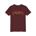 New York Haunted City Youth Tee — Halloween Pumpkin Jack-O'-Lantern Shirt