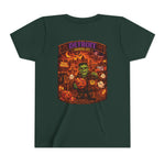Detroit Haunted City Youth Tee — Halloween Monster Pumpkin Graphic