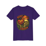 Stay Creepy Youth Tee — Halloween Pumpkin & Skull Kids T-Shirt